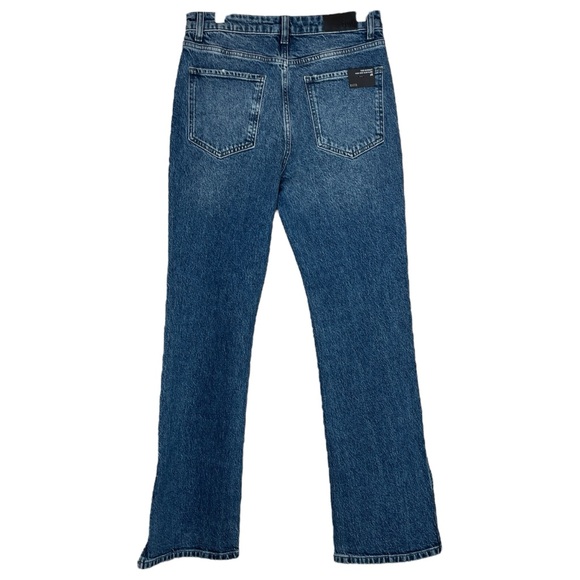 Rails The Sunset High Rise Slim Mini Flare Split Hem Jeans Collegiate Navy Wash - Picture 3 of 6